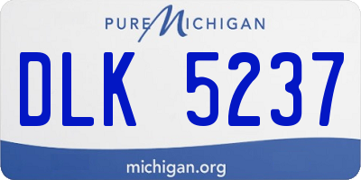 MI license plate DLK5237