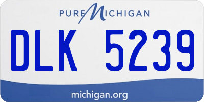 MI license plate DLK5239