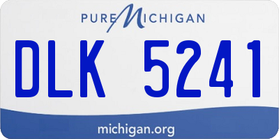 MI license plate DLK5241