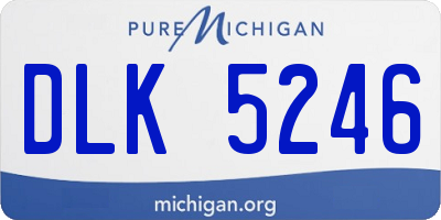 MI license plate DLK5246