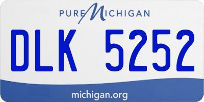 MI license plate DLK5252