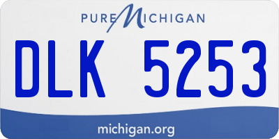 MI license plate DLK5253