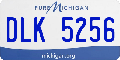 MI license plate DLK5256