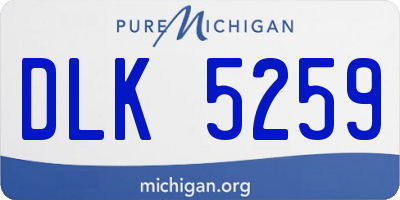 MI license plate DLK5259