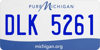 MI license plate DLK5261