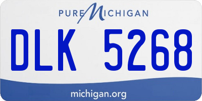 MI license plate DLK5268