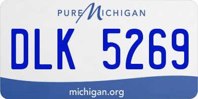 MI license plate DLK5269