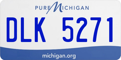 MI license plate DLK5271