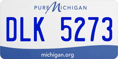MI license plate DLK5273