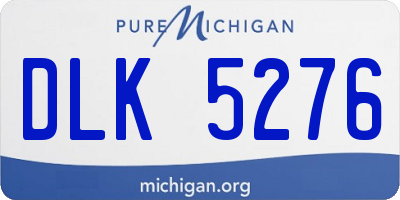 MI license plate DLK5276