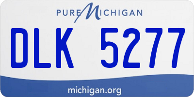 MI license plate DLK5277