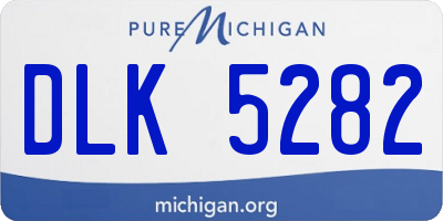 MI license plate DLK5282