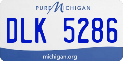 MI license plate DLK5286