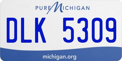 MI license plate DLK5309