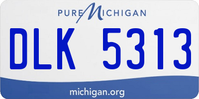 MI license plate DLK5313