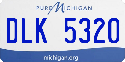 MI license plate DLK5320