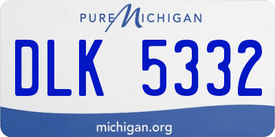 MI license plate DLK5332