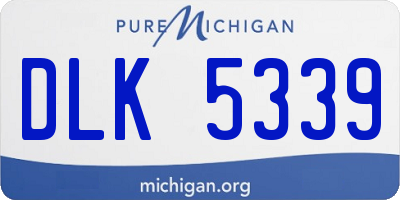 MI license plate DLK5339