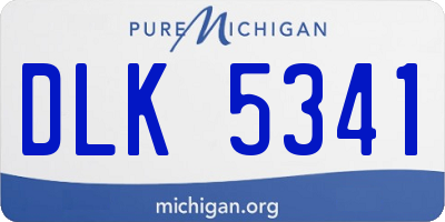 MI license plate DLK5341