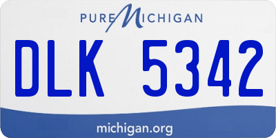MI license plate DLK5342