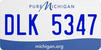 MI license plate DLK5347