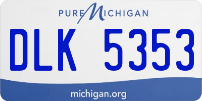 MI license plate DLK5353