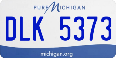 MI license plate DLK5373