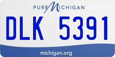 MI license plate DLK5391