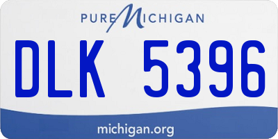MI license plate DLK5396