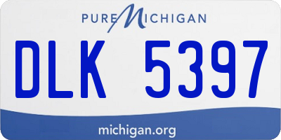 MI license plate DLK5397