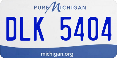 MI license plate DLK5404