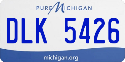 MI license plate DLK5426