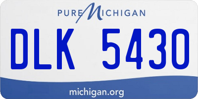 MI license plate DLK5430