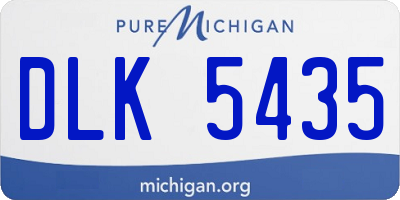 MI license plate DLK5435