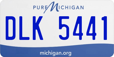 MI license plate DLK5441