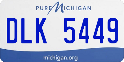 MI license plate DLK5449