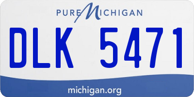 MI license plate DLK5471