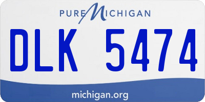 MI license plate DLK5474