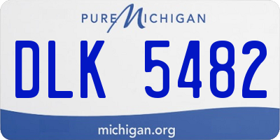 MI license plate DLK5482