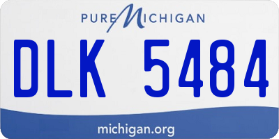 MI license plate DLK5484