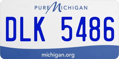 MI license plate DLK5486