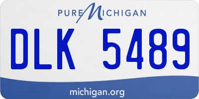 MI license plate DLK5489