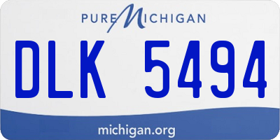 MI license plate DLK5494