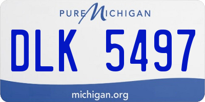 MI license plate DLK5497