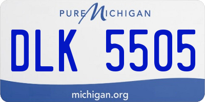 MI license plate DLK5505