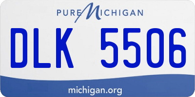 MI license plate DLK5506