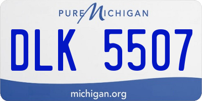 MI license plate DLK5507
