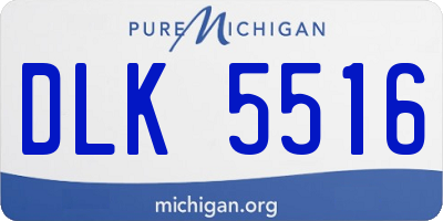 MI license plate DLK5516