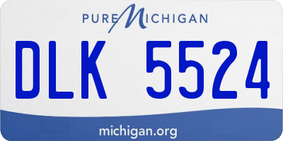 MI license plate DLK5524