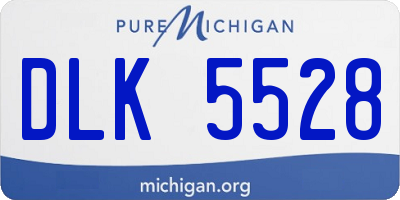 MI license plate DLK5528